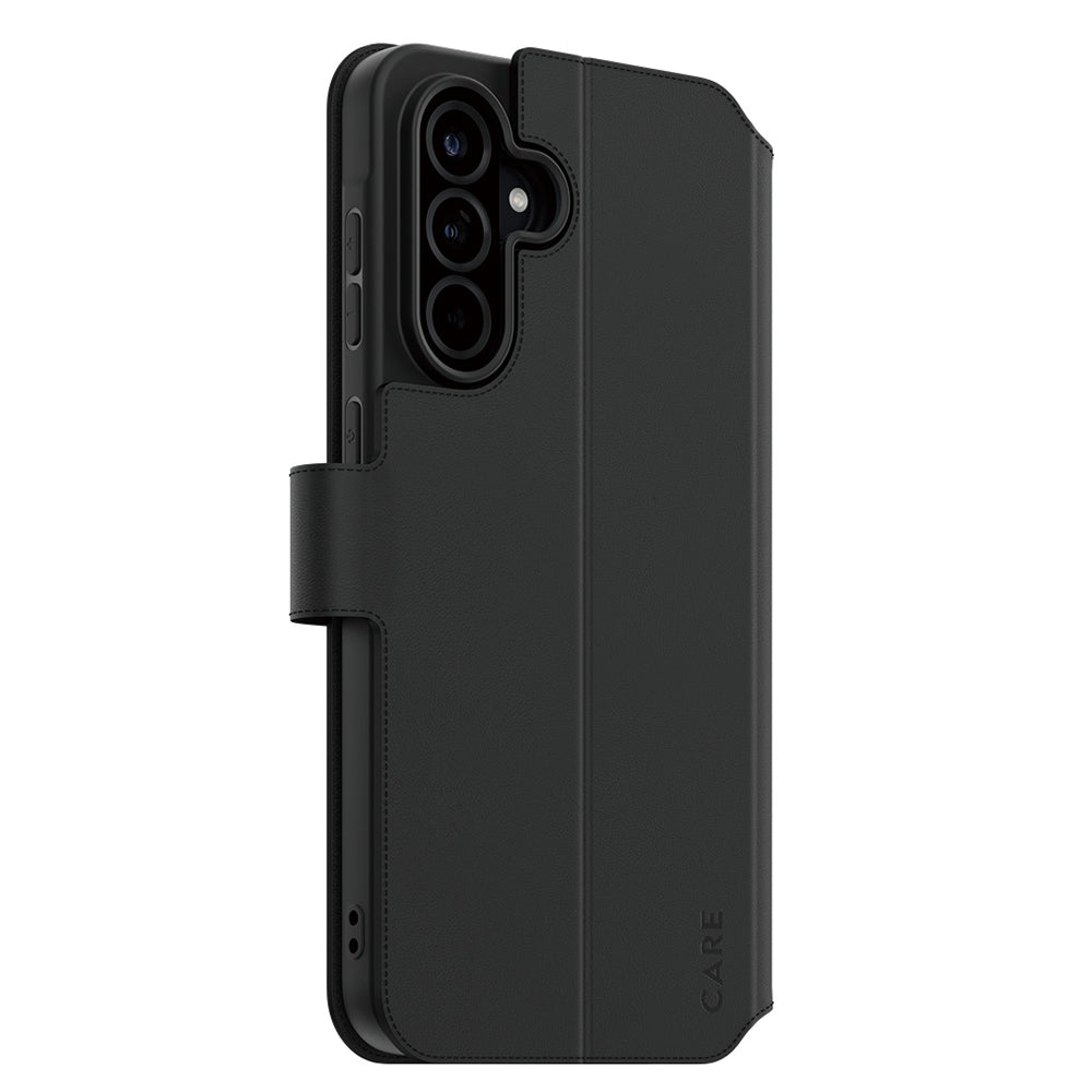 Custodia per Samsung Galaxy A26 A266, PanzerGlass, Care Feature Kickstand Wallet, Nera