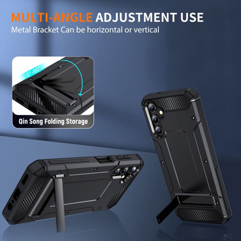 Custodia per Samsung Galaxy A26 A266, Techsuit, Hybrid Armor, Nera