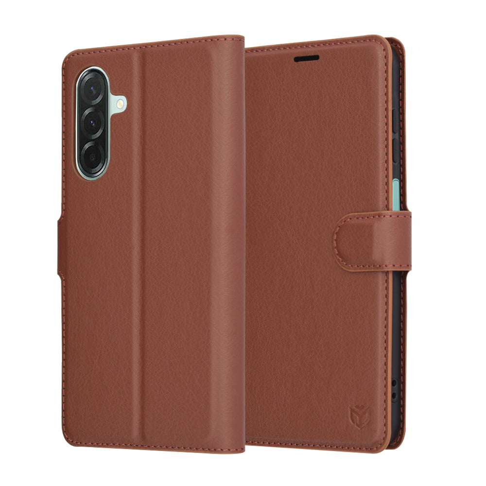 Custodia per Samsung Galaxy A26 A266, Techsuit, Leather Folio, Marrone