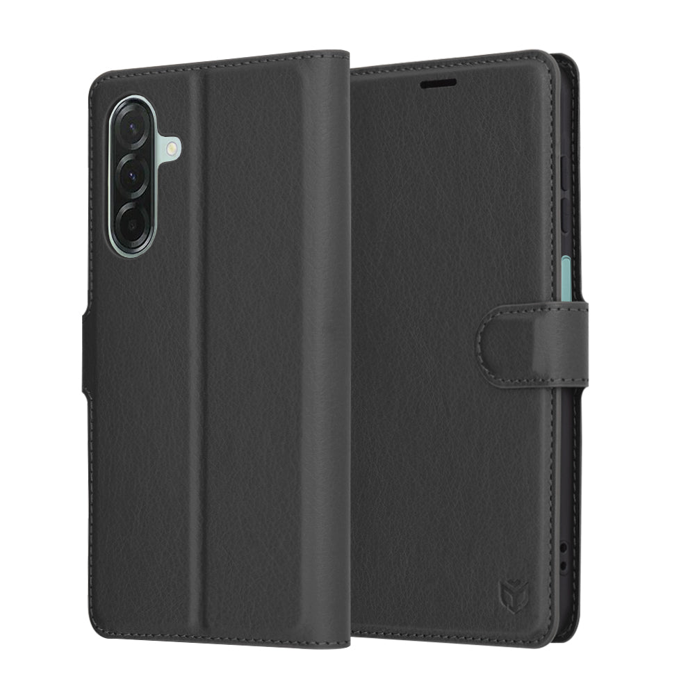 Custodia per Samsung Galaxy A26 A266, Techsuit, Leather Folio, Nera