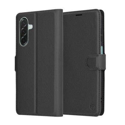 Custodia per Samsung Galaxy A26 A266, Techsuit, Leather Folio, Nera
