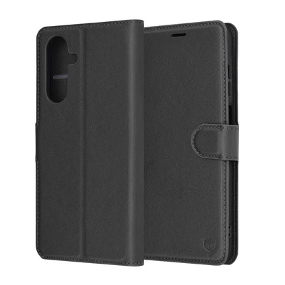 Custodia per Samsung Galaxy A26 A266, Techsuit, Leather Folio, Nera
