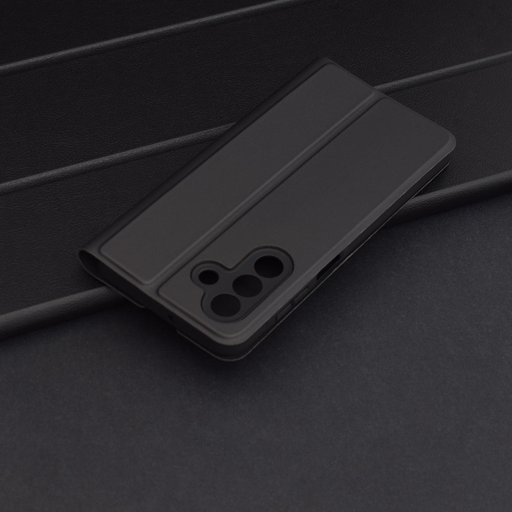 Custodia per Samsung Galaxy A26 A266, Techsuit, Magskin Book, Nera