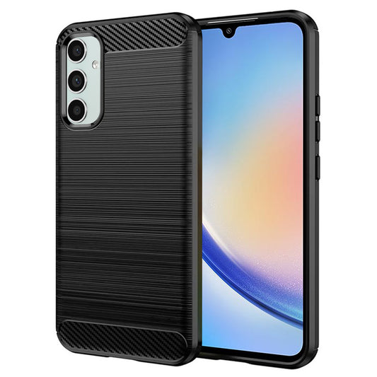 Custodia per Samsung Galaxy A34 A346, Techsuit, Carbonio, Nera