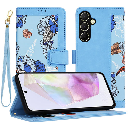 Custodia per Samsung Galaxy A35 5G A356, Techsuit, FlipCraft, Blu