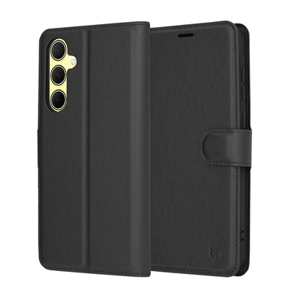 Custodia per Samsung Galaxy A35 5G A356, Techsuit, Leather Folio, Nera