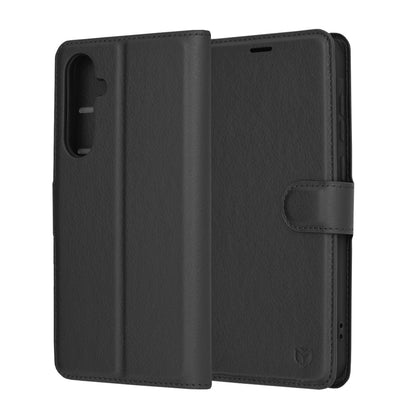 Custodia per Samsung Galaxy A35 5G A356, Techsuit, Leather Folio, Nera