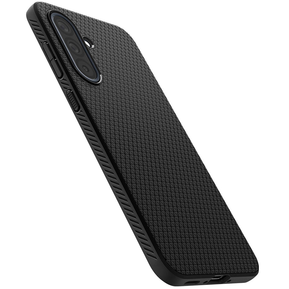 Custodia per Samsung Galaxy A36 A366, Spigen, Liquid Air, Nera Opaca ACS09199
