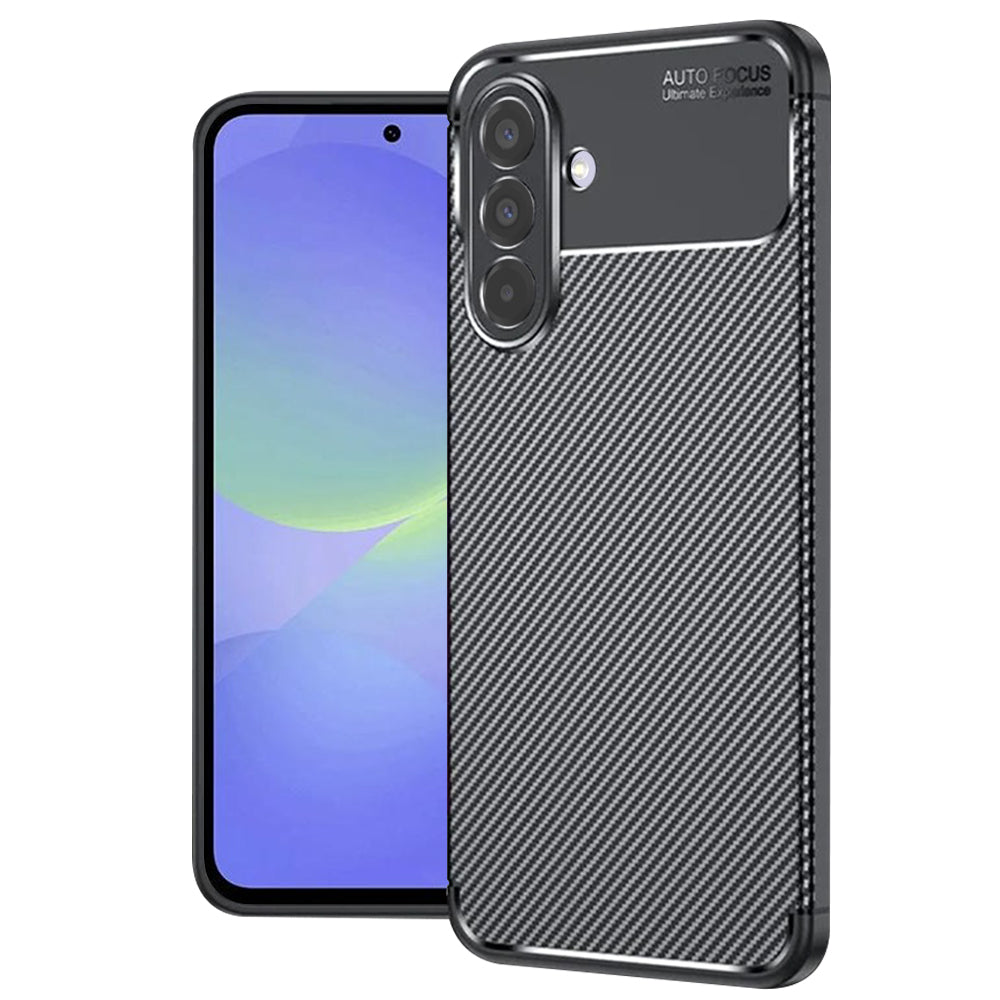 Custodia per Samsung Galaxy A36 A366, Techsuit, CarbonFiber, Nera