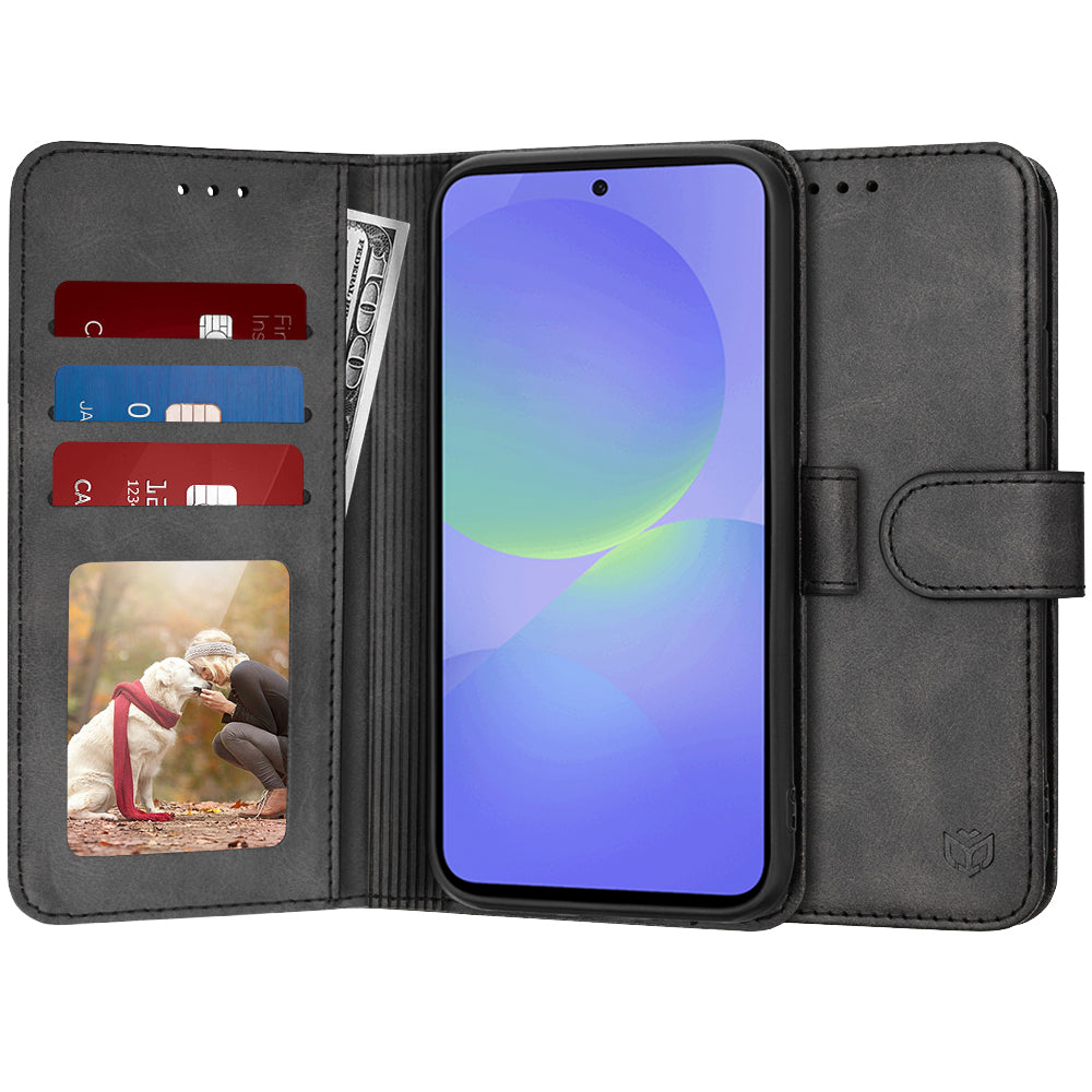 Custodia per Samsung Galaxy A36 A366, Techsuit, Diary Book, Nera