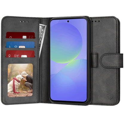 Custodia per Samsung Galaxy A36 A366, Techsuit, Diary Book, Nera