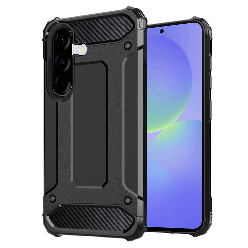 Custodia per Samsung Galaxy A36 A366, Techsuit, Hybrid Armor, Nera