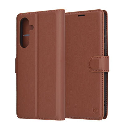 Custodia per Samsung Galaxy A36 A366, Techsuit, Leather Folio, Marrone