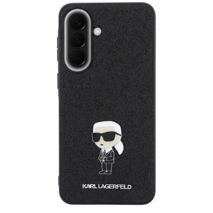 Custodia per Samsung Galaxy A37 5G, Karl Lagerfeld, Glitter Fixed Ikonik Karl, Nera