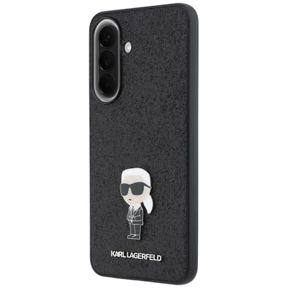Custodia per Samsung Galaxy A37 5G, Karl Lagerfeld, Glitter Fixed Ikonik Karl, Nera