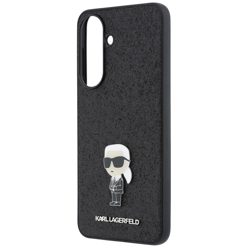 Custodia per Samsung Galaxy A37 5G, Karl Lagerfeld, Glitter Fixed Ikonik Karl, Nera