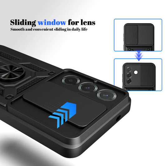 Custodia per Samsung Galaxy A37 5G, Techsuit, CamShield, Blu