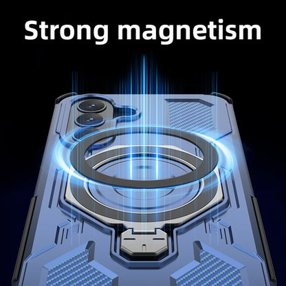 Custodia per Samsung Galaxy A37 5G, Techsuit, Carbon Shield Pro, Blu