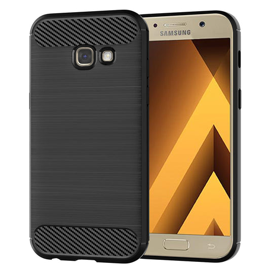 Custodia per Samsung Galaxy A5 (2017) A520, Techsuit, Carbonio, Nera