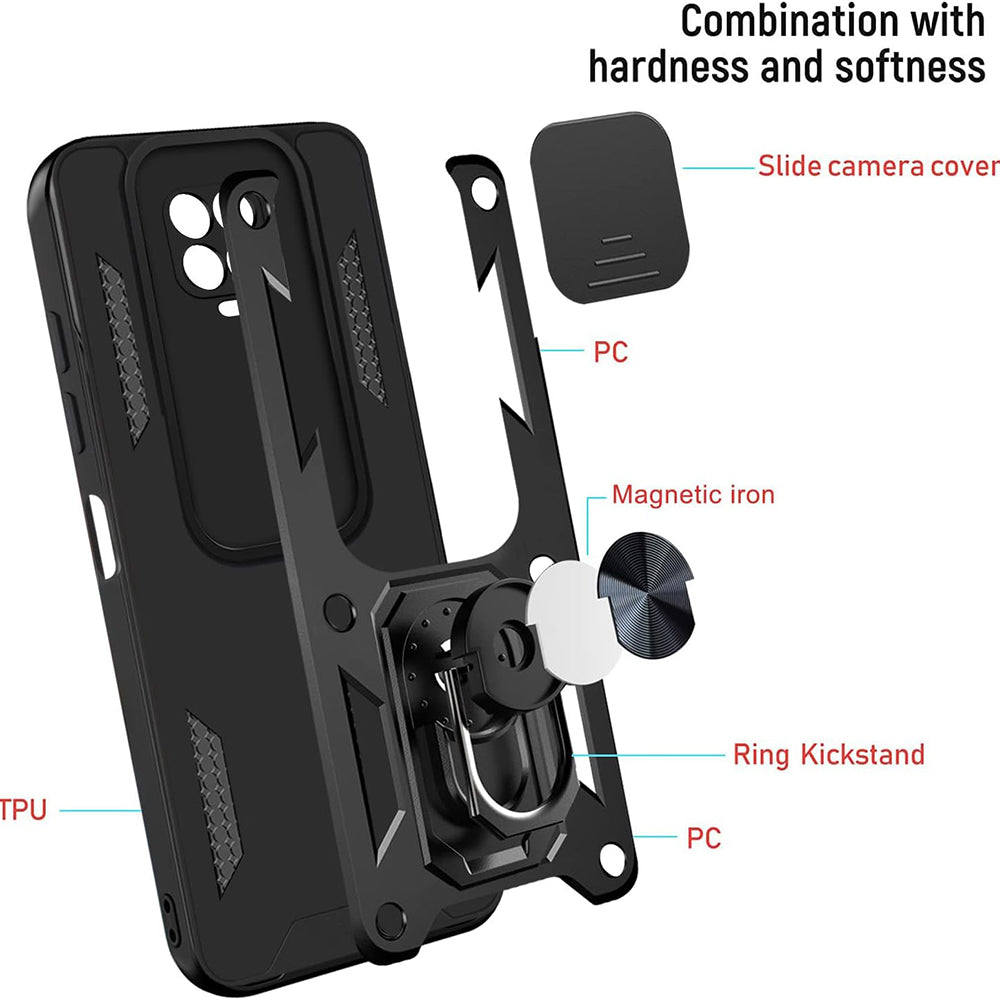 Custodia per Samsung Galaxy A50s A507 / A30s A307 / A50 A505, Techsuit, CamShield, Nera