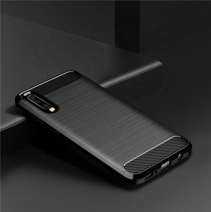 Custodia per Samsung Galaxy A50s A507 / A30s A307 / A50 A505, Techsuit, Carbonio, Nera