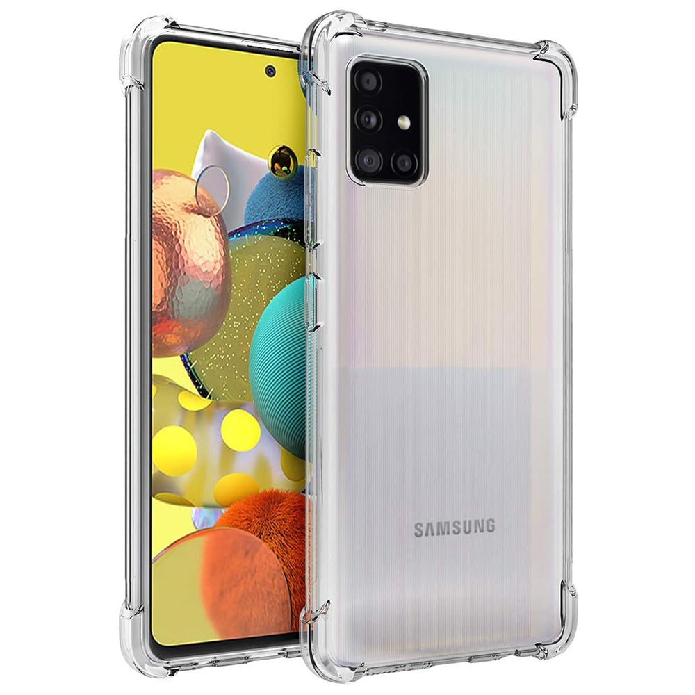 Custodia per Samsung Galaxy A51 A515, Techsuit, Shockproof Clear, Trasparente