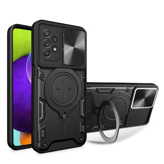 Custodia per Samsung Galaxy A52s 5G A528 / A52 5G A526 / A52 A525, Techsuit, CamGuard Pro, Nera