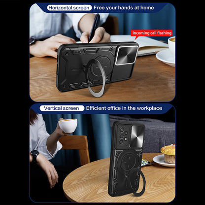 Custodia per Samsung Galaxy A52s 5G A528 / A52 5G A526 / A52 A525, Techsuit, CamGuard Pro, Nera
