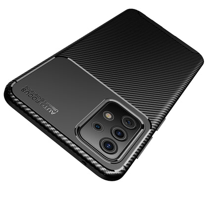 Custodia per Samsung Galaxy A52s 5G A528 / A52 5G A526 / A52 A525, Techsuit, CarbonFiber, Nera