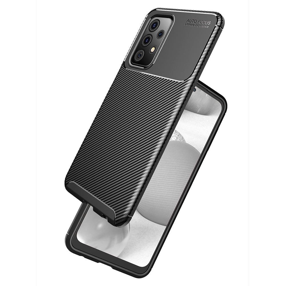 Custodia per Samsung Galaxy A52s 5G A528 / A52 5G A526 / A52 A525, Techsuit, CarbonFiber, Nera