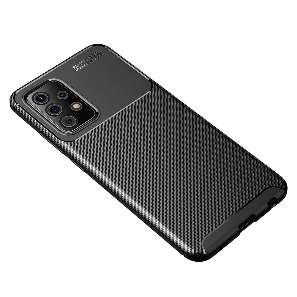 Custodia per Samsung Galaxy A52s 5G A528 / A52 5G A526 / A52 A525, Techsuit, CarbonFiber, Nera