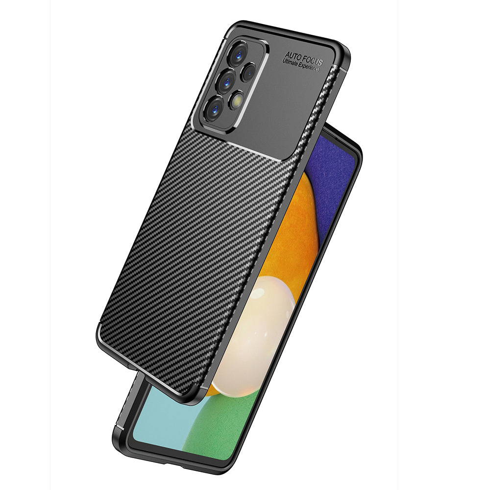 Custodia per Samsung Galaxy A53 5G A536, Techsuit, CarbonFiber, Nera