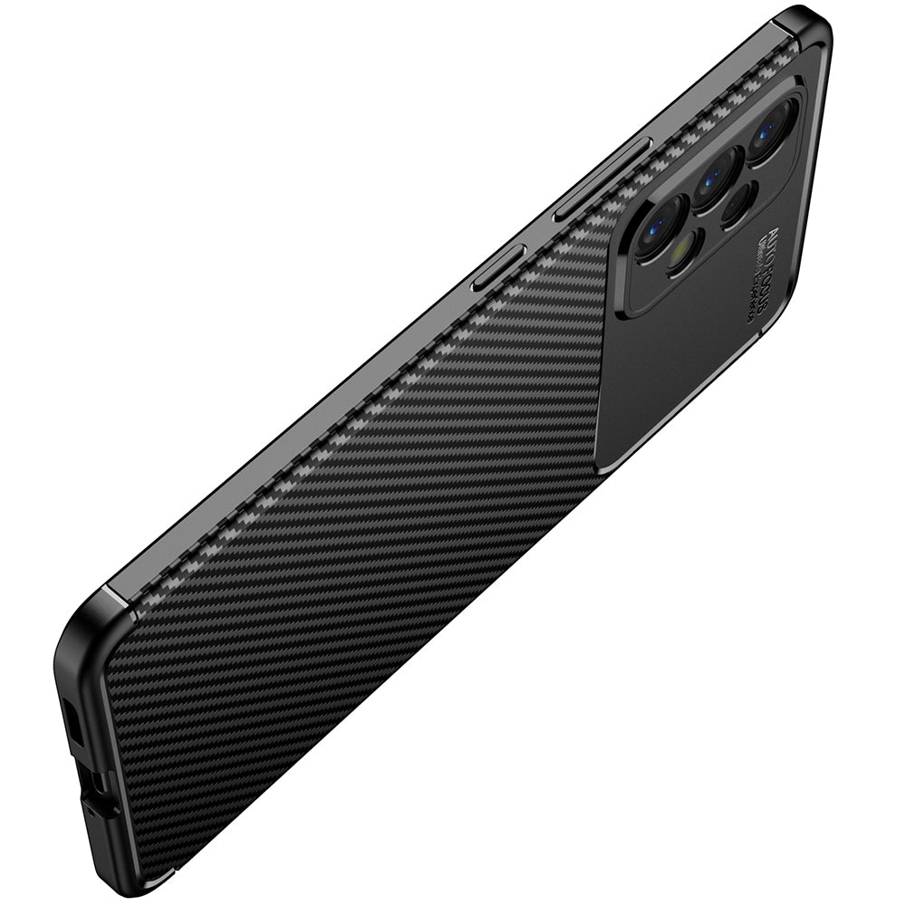 Custodia per Samsung Galaxy A53 5G A536, Techsuit, CarbonFiber, Nera