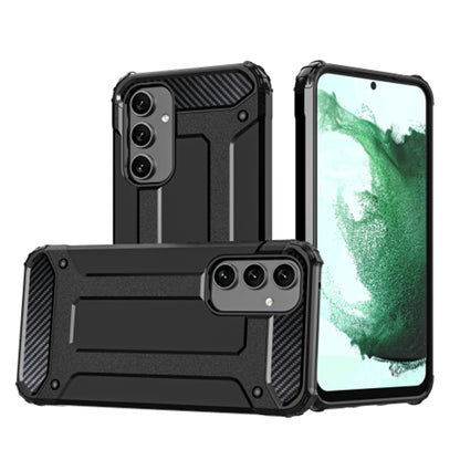 Custodia per Samsung Galaxy A54 A546, Techsuit, Hybrid Armor, Nera