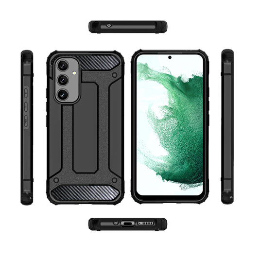 Custodia per Samsung Galaxy A54 A546, Techsuit, Hybrid Armor, Nera