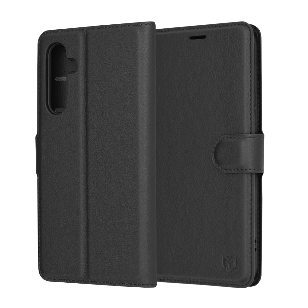 Case for Samsung Galaxy A54 A546, Techsuit, Leather Folio, Black