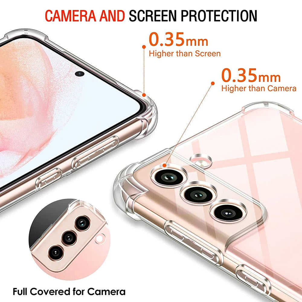 Custodia per Samsung Galaxy A54 A546, Techsuit, Shockproof Clear, Trasparente