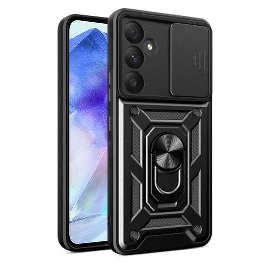 Custodia per Samsung Galaxy A55 5G A556, Techsuit, CamShield, Nera