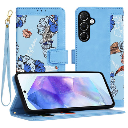 Custodia per Samsung Galaxy A55 5G A556, Techsuit, FlipCraft, Blu