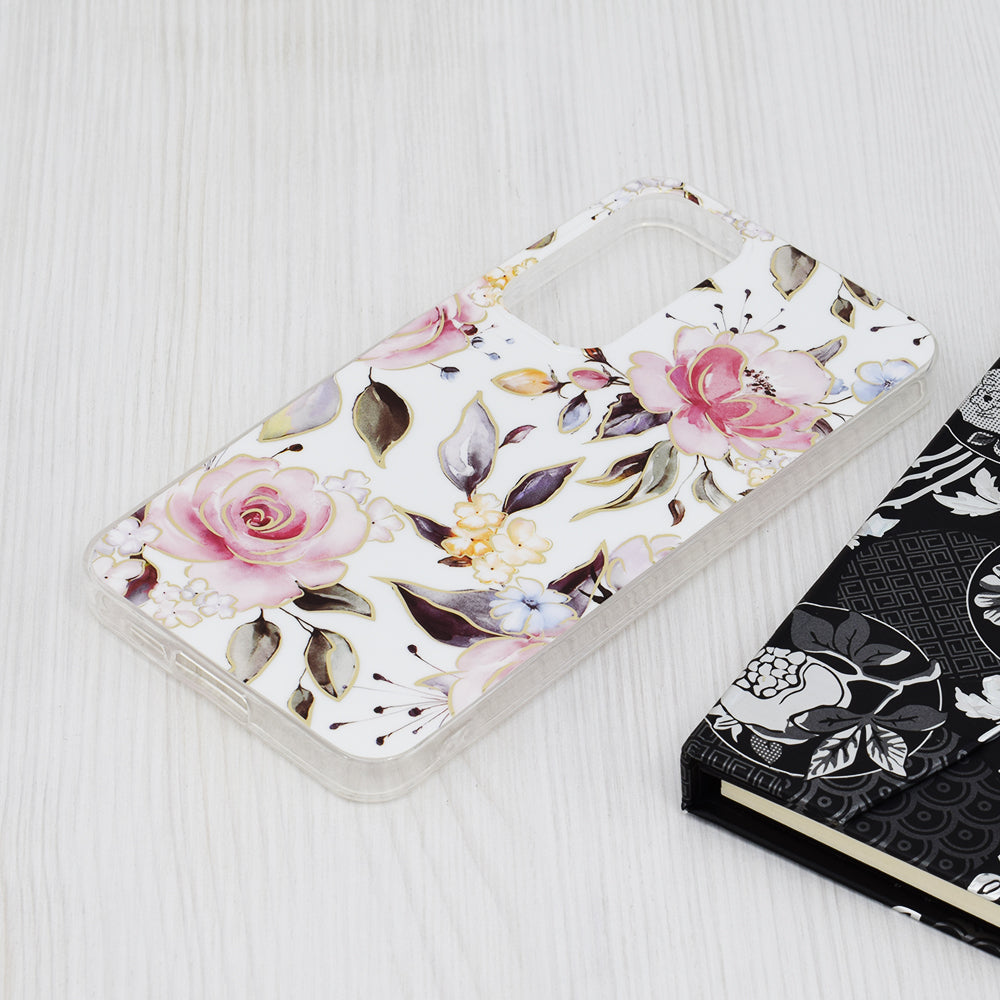 Custodia per Samsung Galaxy A55 5G A556, Techsuit, Marble, Bianca