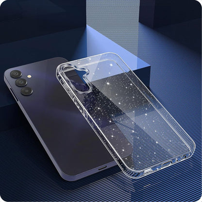 Custodia per Samsung Galaxy A55 5G A556, Techsuit, SparkleSkin, Trasparente