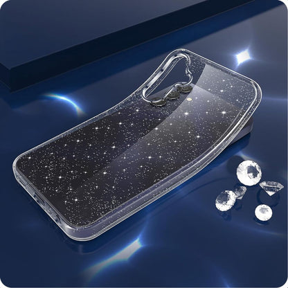 Custodia per Samsung Galaxy A55 5G A556, Techsuit, SparkleSkin, Trasparente