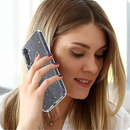 Custodia per Samsung Galaxy A55 5G A556, Techsuit, SparkleSkin, Trasparente
