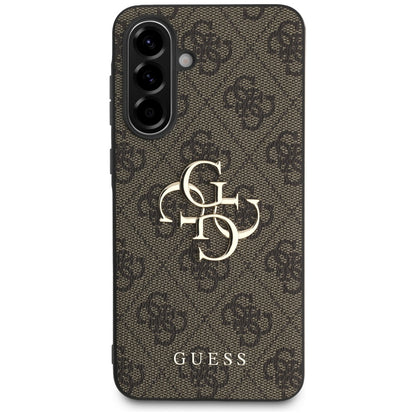 Custodia per Samsung Galaxy A56 A566, Guess, 4G Big Logo, Marrone