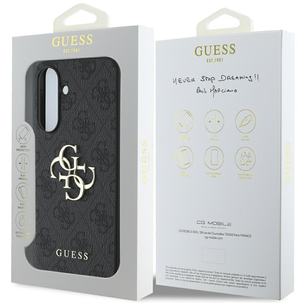 Custodia per Samsung Galaxy A56 A566, Guess, 4G Big Logo, Nera