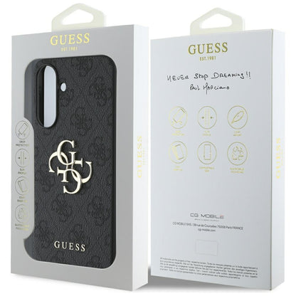 Custodia per Samsung Galaxy A56 A566, Guess, 4G Big Logo, Nera