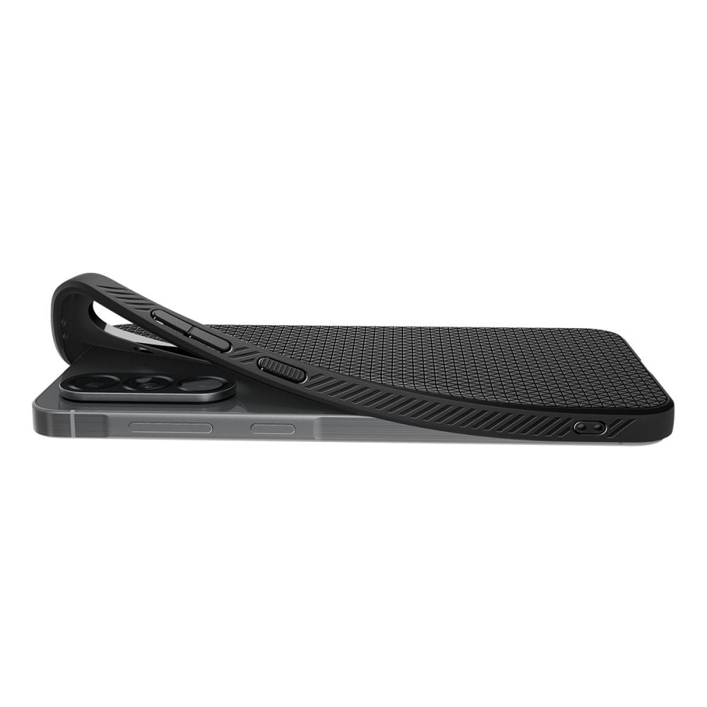 Custodia per Samsung Galaxy A56 A566, Spigen, Liquid Air, Nero Opaco ACS09291