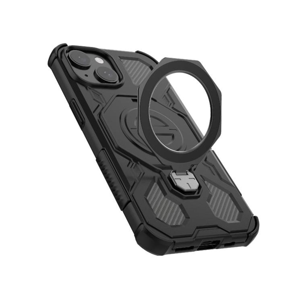 Custodia per Samsung Galaxy A56 A566, Techsuit, Carbon Shield Pro, Nera