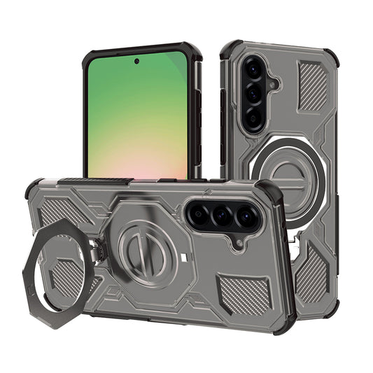 Custodia per Samsung Galaxy A56 A566, Techsuit, Carbon Shield Pro, Nero Chiaro