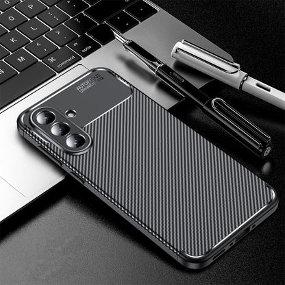 Custodia per Samsung Galaxy A56 A566, Techsuit, CarbonFiber, Nera